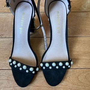 Madden girl black high heels sandals size 7.5